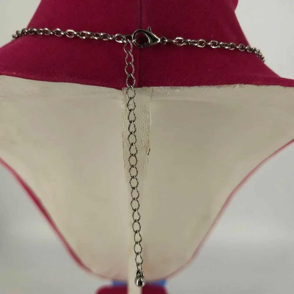 Skull Skeleton Jointed Pendant Necklace Stainless Steel 28" Rock Metal Bike Goth - Picture 6 of 8